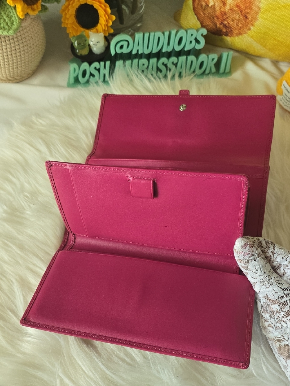 Coach Soho Y2k HOT FUSHIA Pink Women's Trifold Wallet And Rare Checkbook Cover - Picture 15 of 16